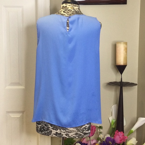 Used Jones NY Striped Blue/White Tank Top, 14 - Picture 2 of 8